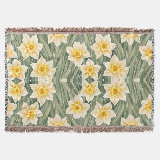 Bloempatroon Daffodil bloemen Deken (Voorkant)