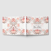  Bloempatroon Damask Begrafenis Gastboek Gastenboek (Volledig)