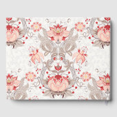  Bloempatroon Damask Begrafenis Gastboek Gastenboek (Achterkant)