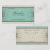 Bloempatroon Damask Elegant Referral Kaarten (Voorkant / Achterkant)