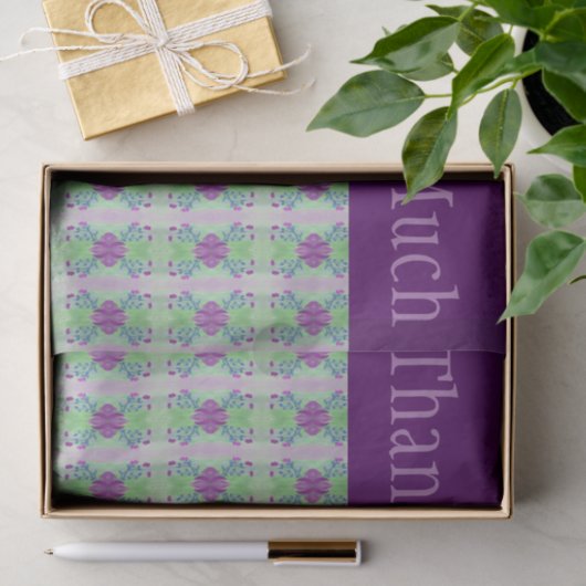 bloempatroon dank u tissuepapier (Geschenk)