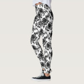 Bloempatroon Delicate Black Lace Leggings (Links)