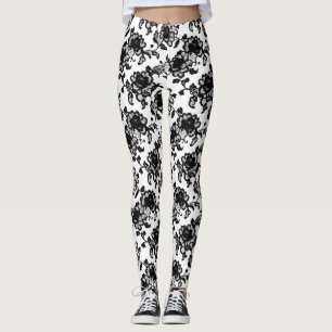 Bloempatroon Delicate Black Lace Leggings
