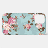 bloempatroon design textiel illustratie, achterzij Case-Mate iPhone case (Achterkant (horizontaal))