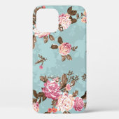 bloempatroon design textiel illustratie, achterzij Case-Mate iPhone case (Achterkant)