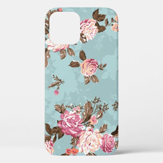 bloempatroon design textiel illustratie, achterzij Case-Mate iPhone case (Achterkant)