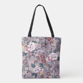 bloempatroon design textiel illustratie, desi tote bag (Achterkant)