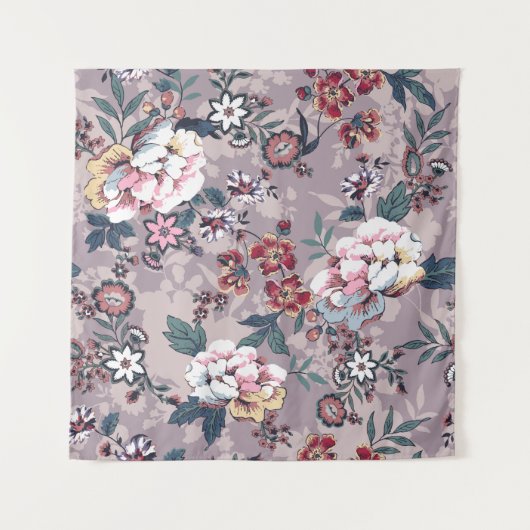 bloempatroon design textiel illustratie, desi wandkleed (Voorkant)