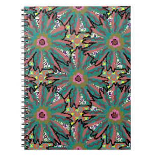 bloempatroon. Doodle-stijl, lentenbloem Notitieboek