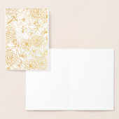 BLOEMPATROON ECHTE GOUDFOLIE PRINT KAART (Display)