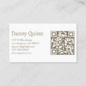 Bloempatroon Elegante Botanische Aarde Tan Bruin Visitekaartje (Achterkant)