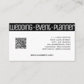 Bloempatroon Elegante Zwart Wit Chic Bloemen Visitekaartje (Achterkant)