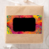 Bloempatroon en Waterverf Abstract schilderij Etiket (Insitu)