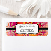 Bloempatroon en Waterverf Abstract schilderij Etiket (Insitu)