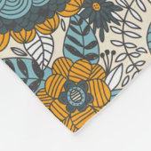  bloempatroon fleece deken (Hoek)