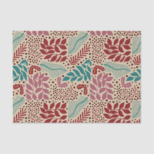 Bloempatroon  Gezellig Kerst Tissuepapier (Voorkant)