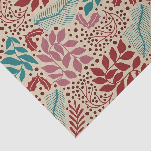 Bloempatroon  Gezellig Kerst Tissuepapier (Detail)