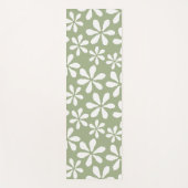 Bloempatroon Girly Sage Groene Botanische Bloem Yogamat (Voorkant)