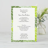 Bloempatroon, groene Dahlia, Afstuderen Kaart (Staand voorkant)