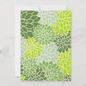 Bloempatroon, groene Dahlia, Afstuderen Kaart (Achterkant)