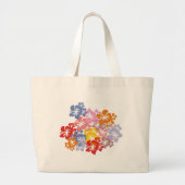 bloempatroon grote tote bag (Voorkant)