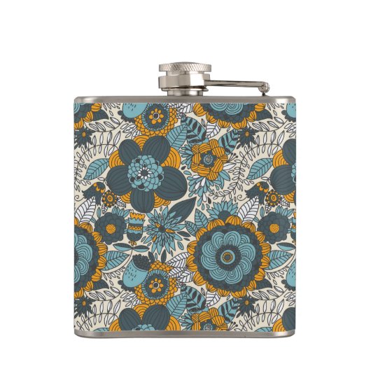  bloempatroon heupfles (Achterkant)