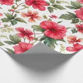 Bloempatroon Hibiscus Bloemen Cadeaupapier (Hoek)