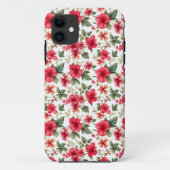 Bloempatroon Hibiscus Bloemen Case-Mate iPhone Case (Achterkant)