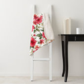 Bloempatroon Hibiscus Bloemen Sherpa Deken (In situ)