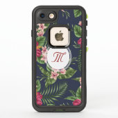 Bloempatroon Hibiscus Monogram iPhone LP (Achterkant)