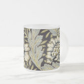  bloempatroon in Barcelona beige Matglas Koffiemok (Voorkant rechts)