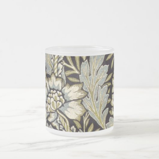  bloempatroon in Barcelona beige Matglas Koffiemok (Center)