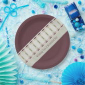 Bloempatroon in gedempte kleuren papieren bordje (Feest)