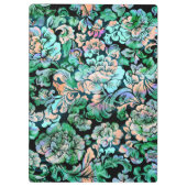 Bloempatroon in groen en perzik klembord (Achterkant)