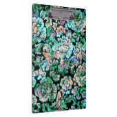 Bloempatroon in groen en perzik klembord (Rechts)