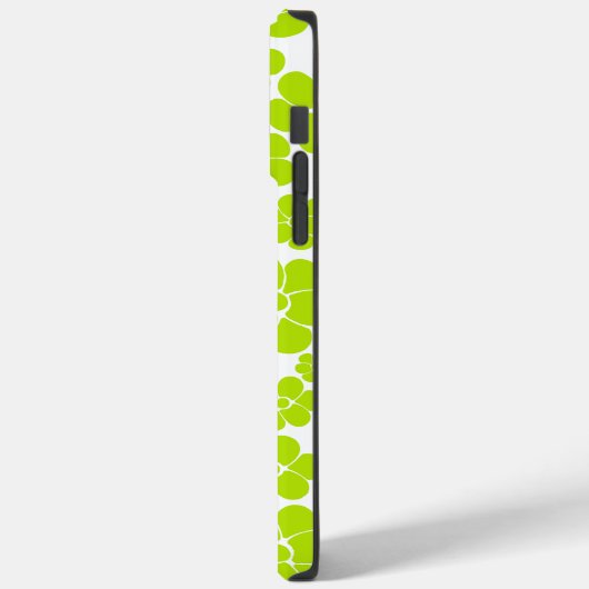 Bloempatroon in Lime Groen en Wit Case-Mate iPhone Case (Achterkant / Links)