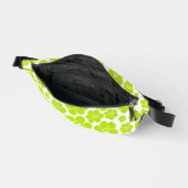 Bloempatroon in Lime Groen en Wit Heuptasje (Open)