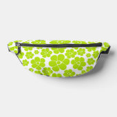 Bloempatroon in Lime Groen en Wit Heuptasje (Liggend)