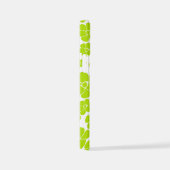 Bloempatroon in Lime Groen en Wit iPhone Hoesje (Rechterkant)