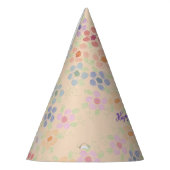 Bloempatroon in pasteltinten feesthoedjes (Links)