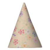 Bloempatroon in pasteltinten feesthoedjes (Rechts)