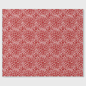 Bloempatroon in rood en wit cadeaupapier (Vlak)