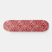 Bloempatroon in rood en wit persoonlijk skateboard (Horizontaal)