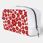 Bloempatroon in rood en wit toilettasje (Rechterhoek)