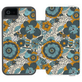 bloempatroon incipio iPhone portemonnee hoesje (Agenda Open)