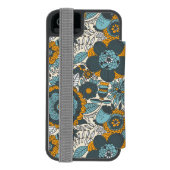 bloempatroon incipio iPhone portemonnee hoesje (Agenda Achterkant)