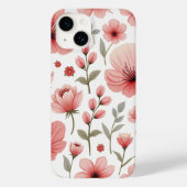 Bloempatroon Iphone hoesje (Achterkant)