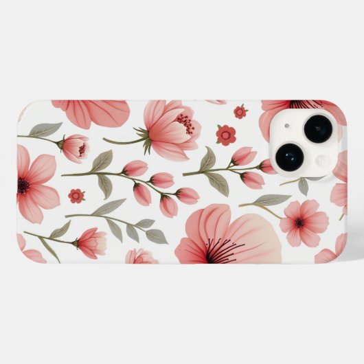 Bloempatroon Iphone hoesje (Achterkant (horizontaal))