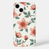Bloempatroon Iphone hoesje (Achterkant)