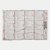Bloempatroon kalender 2025 theedoek (Horizontaal)